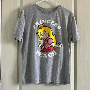 Mario Bros - princess peach T-shirt Gray Medium Size